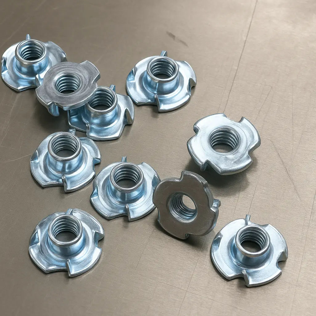 T-nuts installed in grid pattern